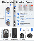 Keyless Entry Door Lock With Handle And Electronic Keypad Deadbolt High Security Front Door Handle Set dimensions and features