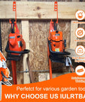3 In 1 Chainsaw Holder Wall Mount Heavy Duty 10 Inch Steel Rack With Vertical Or Horizontal Storage 180 Lbs Capacity