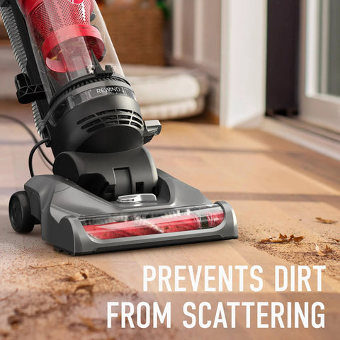 Hoover Rewind Pet Upright Bagless Vacuum Cleaner For Carpet And Hard Floors With Automatic Cord Rewind And Above Floor Cleaning Capability In Sleek Gray Finish Powering Through Home Dirt With Ease