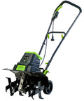 Corded Electric Garden Tiller Cultivator with 12.5 Amp Motor, 16 Inch Tilling Width, 8 Inch Maximum Depth, Six Steel Tines, Black