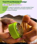 KactusKutter K1 Pro Electric Herb Grinder One-Handed Automatic Spice Mill showing tool-free modular design for easy cleaning.