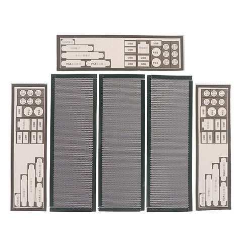 Backplate Filter Cover For PC Case Rear Panel 5.8 By 17 CM 2.28 By 6.69 IN IO Shield layout for motherboard