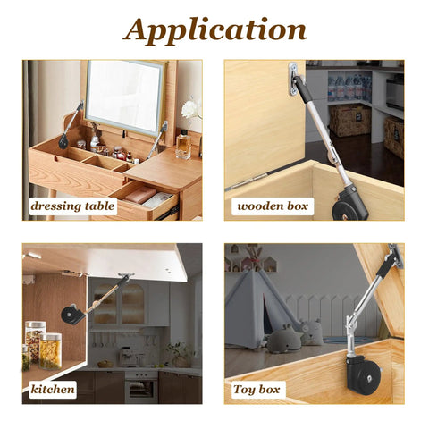 Lid Stay 105 Degree Open Chest Hinges For Wooden Box And Toy Chest With Upward And Top Opening Flap Doors applications