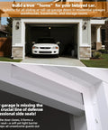 Elvone white garage door seal top and sides, 40 ft TPE weather stripping; installed on the door frame close-up