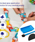 Built Different Non Stick Silicone Glue Brush Set With Tray And Spreader Tool Smooth Operator Reusable Applicator Brushes for Arts and Crafts