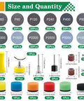 All in One Must Have 279 Piece 1 Inch Sanding Discs And Drum Set With Hook And Loop Pads 60 To 10000 Grit Kit components display