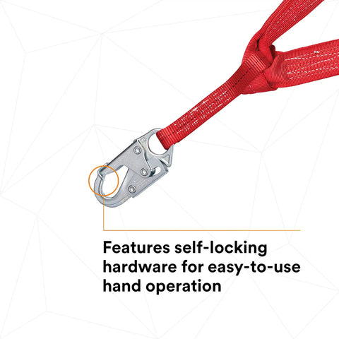 Stretch Shock Absorbing Lanyard For Work Sites 6 Ft Double Leg Elastic Safety Lanyard with self-locking snap hook