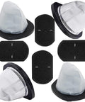 4 Pack Replacement Vacuum Filters For 2030 Series And 3346 Models, showing foam and felt filter layout