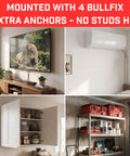 Heavy Duty Drywall Anchors And Plasterboard Fixings Starter Pack Holds Two Hundred Ninety Three Pounds used to mount a 75-inch TV.