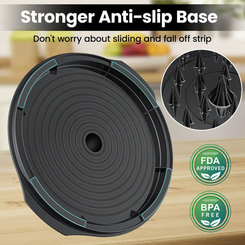 10 Inch Chicken Shredder Tool Twist Pro For No Sweat Pulled Chicken Breast Shredding with anti-slip base and sharp teeth