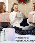 Facial Oxygen Spray Machine High Pressure Nano Steamer displayed beside wrapped gifts for family and friends