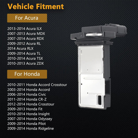 Mass Air Flow Sensor MAF Meter For Acura And Honda Vehicles Drop In OEM Quality MAF Sensor Compatible With ILX MDX RDX RL RLX
