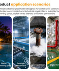 Product application scenarios for Plugless Float Switch IP68 Rated Automatic Water Level Controller For tanks and sewage systems