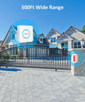Image showing Dope Wireless Motion Sensor Door Chime With 35 Tones And Five Volume Levels installed on an outdoor gate.