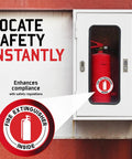Fire Extinguisher Inside Sticker 6 Pack 2.75 Inch With Ultra Strong Adhesive Weatherproof Decals on cabinet