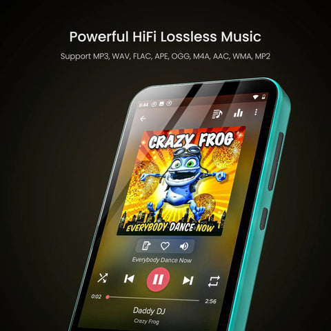 Kids MP3 Player With Bluetooth 80GB, Preloaded Spotify And Spotify Kids, Audible, WiFi MP4 Music Player, 4 Inch Screen, Blue