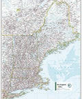 New England USA Wall Map 31 By 24 Inches Front Laminated Glossy Finish Lets You Use Dry Erase Markers For Quick Highlights And Planning