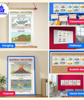 Five Natural Disasters Poster Set For Science Classrooms, 12 x 18 Inches Wall Charts For K 12 Teachers displayed in various settings