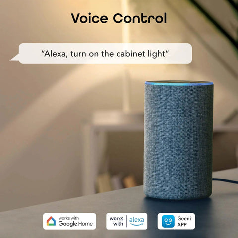 Voice control feature for Prisma 16.4ft Smart WiFi LED Strip Lights That Work With Alexa And Google Assistant 16 Million Colors