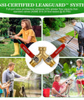 Heavy Duty Brass Hose Splitter Two Way With Full Flow Y Valve And 304 Stainless Steel Long Handle For Outdoor Garden Watering No Fuss Leak Proof Three Quarter Inch GHT Threads, brass splitter with red handles