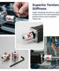 Beefy Dual Pack 5Mm To 8Mm Flexible Shaft Coupling Aluminum Plum Spider Jaw Coupler D20 L25 installed on CNC machine