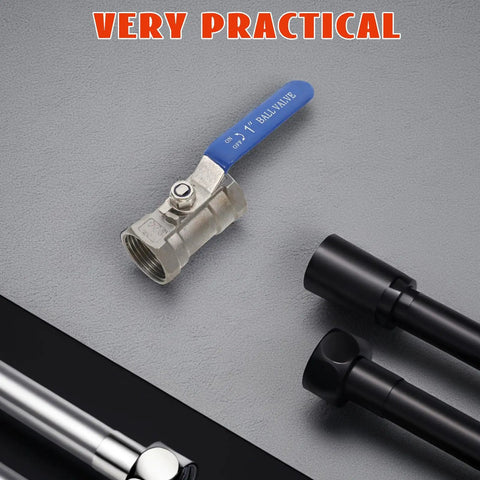 Heavy Duty Stainless Steel Ball Valve With Internal Threaded Fittings For Solid Water Pipe Networks, 1 inch size, practical design.