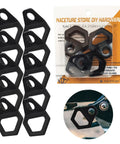 Heavy Duty Stainless Steel Motorcycle Tie Down Hooks Set Of Ten Rugged Security Anchors For Secure Bike Transport includes ten anchor hooks.