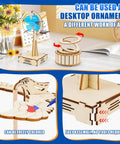 8 In 1 STEM Science Kit For Kids Aged 8 To 14 With Solar Powered Car Anti Gravity Device Telescope Periscope Dinosaur Claw And More For Hands On Fun Kid Friendly Wooden Physics Experiments For Boys And Girls showing wooden models on desk
