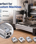 100 Piece Hella Tough 4040 Series Sliding T Nuts With Precision Metric M8 Threads For Smooth Gliding Action And Rock Solid Aluminum Extrusion Mounting On Your Setup, showing T nuts for CNC and robotics.