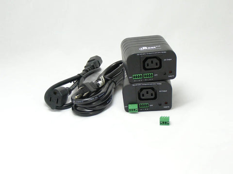 Web Power Switch With Cloud Remote Control And Built In Two Port Network Switch For Easy Remote Reboot NEMA 5 15 showing dual units and cables