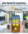 Straight Up Heavy Duty Smart Power Strip With Four EU Outlets And Serious 3500 Watt Surge Capacity Voice And App Controlled Extension Board, mobile app control demonstration.