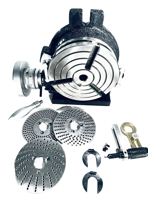 6 Inch Rotary Table With 3 Slots And Steel Dividing Plates, Operation Manual Included, Pro Grade Precision, High Quality Engineering