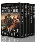 Founders Western Action Series For Men Gripping Cowboy Adventure Books Set, rugged frontier vibes, high stakes shootouts cover