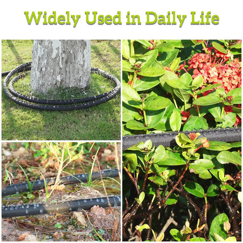 Flat Soaker Hose 50 Ft With Stake For Garden Beds Drip Irrigation Hose Heavy Duty Water Saver 80 Percent For Vegetables