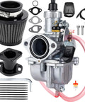 26mm Performance Carburetor Beefed Up For 212cc 224cc 196cc Engines And GX160 GX200 6.5HP with 38mm Red Air Filter Kit