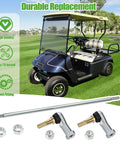 Must-Have Golf Cart Tie Rod Assembly Left And Right For EZGO Gas And Electric Carts 2001 Up 26 Inch Fits TXT Shuttle ST Express And More With Part Numbers 70876-G02 70902-G01 70902-G02 01069-G01 01069-G02 on EZGO cart, 26-inch steel linkage with ends and nuts