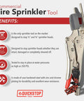 Emergency Fire Sprinkler Shutoff Wrench To Save Your Hide From Rogue Water Leaks Hella Quick Fix Works Flawlessly On Upright Pendant Sidewall And Recessed Ceiling Heads For Business Spaces, showing a commercial fire sprinkler tool with a grip handle.