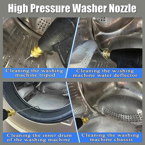 4 Pack High Pressure Washer Nozzle Tips With 1/4 Quick Connect, Needle Nose Tips cleaning washing machine interior
