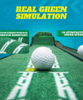 Indoor And Outdoor Golf Putting Mat With Realistic Green Speed And Dual Hazard Velvet Surface Ball Return 8ft Practice Putting Mat
