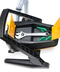 Professional HEA Airless Paint Sprayer parts storage with tools, showcasing durable plastic structure for fast cleanup.