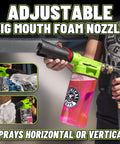 Person holding Torq Foam Blaster 6 Foam Cannon Garden Hose Attachment For Quick, Easy Car Wash With Thick Suds