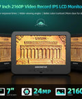 HDMI Soldering Digital Microscope 7 Inch With 3 Lens System displaying coin close-up on screen, 2160P UHD video quality