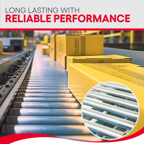Heavy Duty Galvanized Steel Gravity Conveyor Rollers 22 Inch By With 1.5 In Diameter Ball Bearing Rodillo For Material Handling on conveyor with packages.