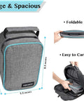 Smell Proof Lock Box With Combination Lock For Discreet Storage Odorless File Organizer Case shown in hand and in bag