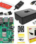 Hit The Ground Running With This Ready To Rock Raspberry Pi 4 8GB Starter Kit featuring 8GB board, 32GB card, cooling case, and accessories.