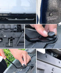 Close-up of Universal Car Retainer Clip Kit With Remover used on car bumper and trim panels, showcasing nylon push rivets.