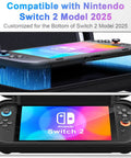 Open view of Switch 2 Carrying Case With 24 Game Cartridges Protective Hard Shell Travel Pouch showing Switch 2 model 2025 inside