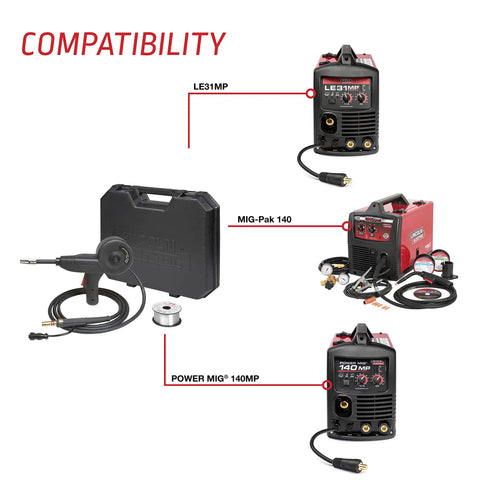 Pro Grade Spool Gun For Aluminum Mig Welding With 10 Ft Cable And 8 Pin Connector Ergonomically Shaped Handle For Snappy Feed Performance So You Can Crush Bead Work Without Clunky Adapters Or Messy Wiring For Quick Setup Anytime On The Job