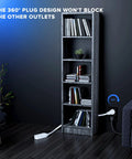 35 Ft 360 Degree Rotating Flat Plug Extension Cord With Three Outlets And Grounded 3 Prong 16/3 AWG used in living room