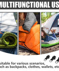Heavy Duty Zipper Repair Kit 12 Piece Metal Universal Set Three Sizes For Quick Fixes Replacement Slider Teeth And Spare Parts To Patch Coats Bags Luggage Jeans And Outdoor Gear, showing tents and sleeping bags.